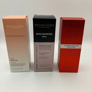 Revolution Skincare Serums Set Glycolic, Niacinamide & Multi Acid Peel 30ml 3set